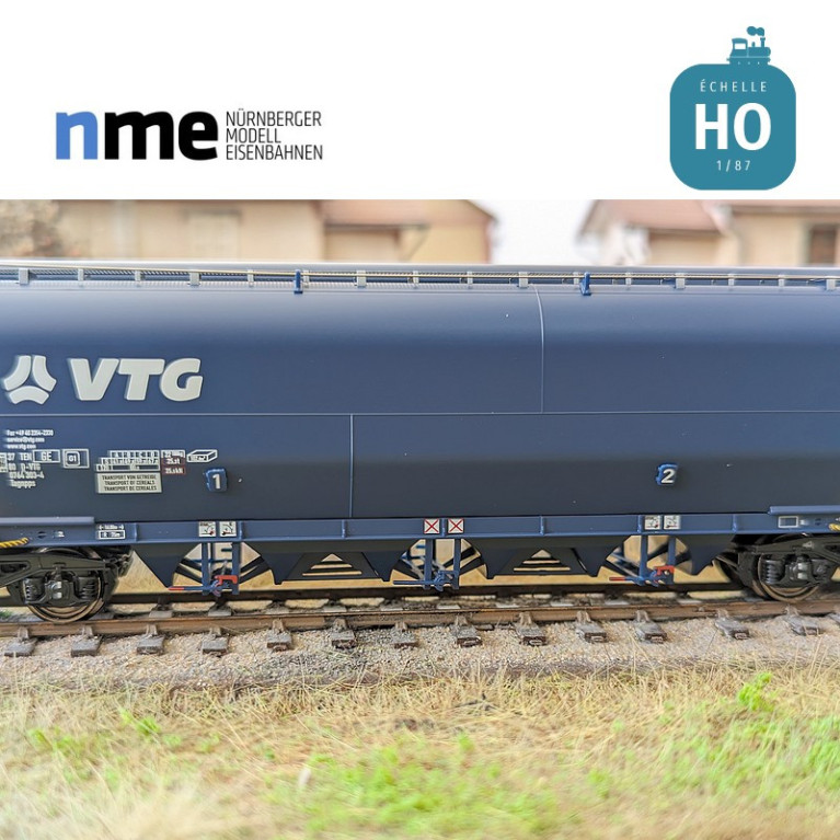 Wagon céréalier Tagnpps 102m³ VTG bleu Ep VI HO NME 506630 - Maketis Wagon céréalier Tagnpps 102m³ VTG bleu Ep VI HO NME 506630 - Maketis