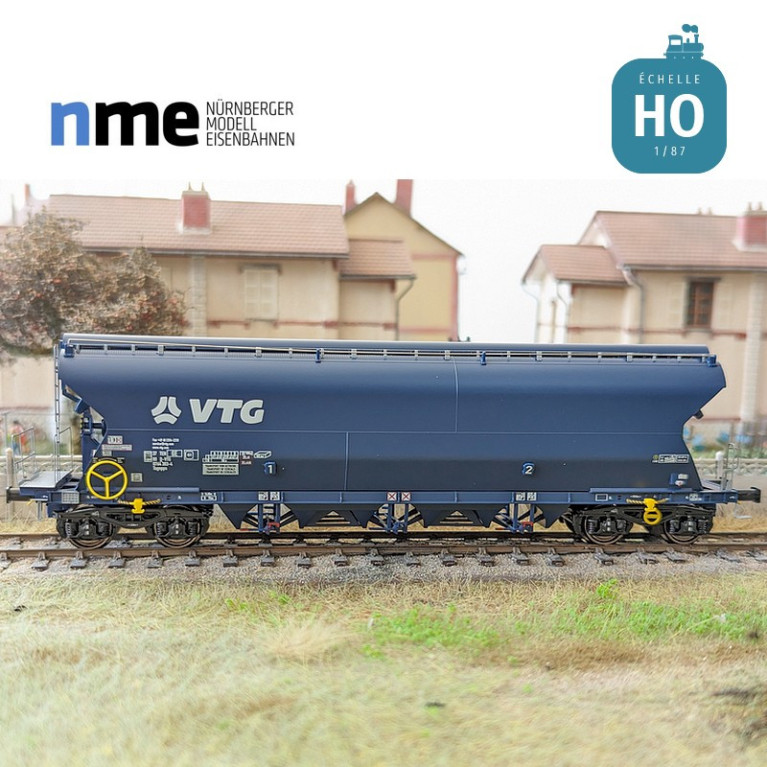 Wagon céréalier Tagnpps 102m³ VTG bleu Ep VI HO NME 506630 - Maketis Wagon céréalier Tagnpps 102m³ VTG bleu Ep VI HO NME 506630 - Maketis