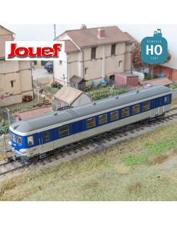 Autorail diesel EAD XBD 4717 et XRABx 8714 livrée argent/bleue SNCF Ep IV-V Analogique HO Jouef HJ2615 - Maketis