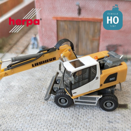 Pelleteuse sur pneus A 920 Litronic Liebherr HO Herpa 314442 - Maketis