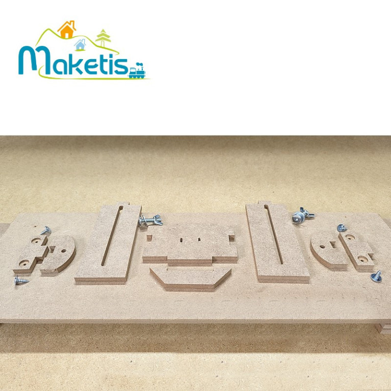 Support moteur d'aiguillage relief positif droit simple voie MOD20500 - Maketis