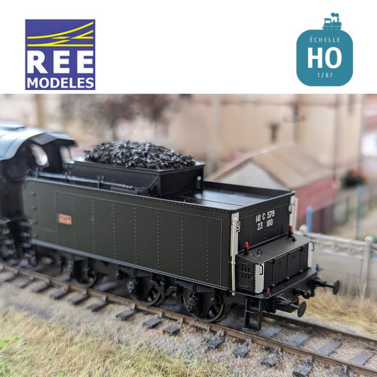 Locomotive à vapeur 141 ex-PLM noire SNCF Ep III Analogique HO REE MB-158 - Maketis