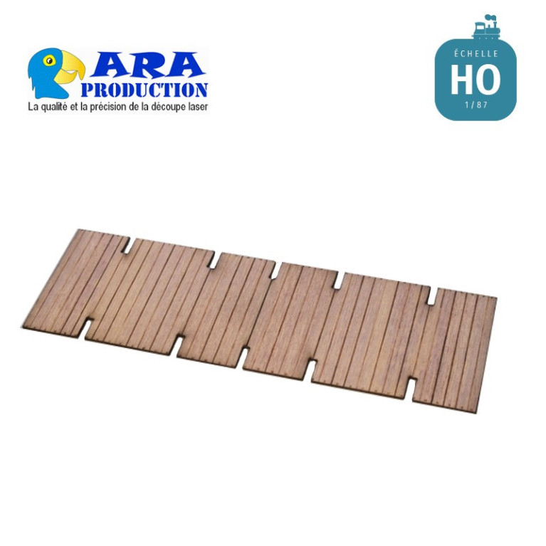 Plancher bois pour wagon tombereau 4 portes REE ARA Production HO.PLA19512A Plancher bois pour wagon tombereau 4 portes REE ARA Production HO.PLA19512A