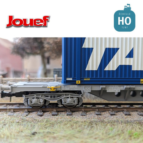 Wagon multimodal Sgnss avec un conteneur 45' "Tab Rail Road" Ep V HO Jouef HJ6262 - Maketis