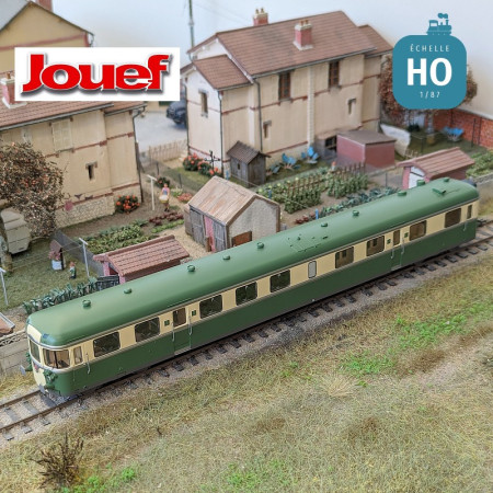 Autorail RGP II X 2712 et remorque XR 7714 avec déflecteurs de fumée SNCF Ep III-IV Digital son Jouef HJ2420S - Maketis