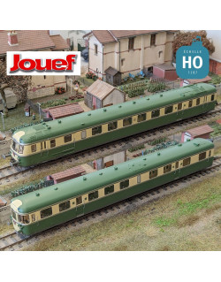 Autorail RGP II X 2717 et remorque XR 7710 SNCF Ep III HO Digital son Jouef HJ2418S - Maketis