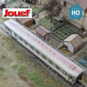Coffret 2 éléments Train de maintenance (1 voiture DEV Inox et 1 wagon G4) SNCF Ep IV-V HO Jouef HJ4183 - Maketis