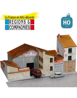 Bloc de Locaux Professionnels Anciens (Modèle 1) HO Régions et Compagnies PRO009-Maketis