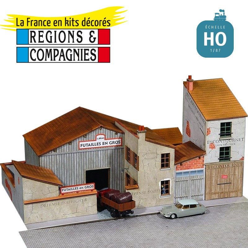 Bloc de Locaux Professionnels Anciens (Modèle 1) HO Régions et Compagnies PRO009-Maketis