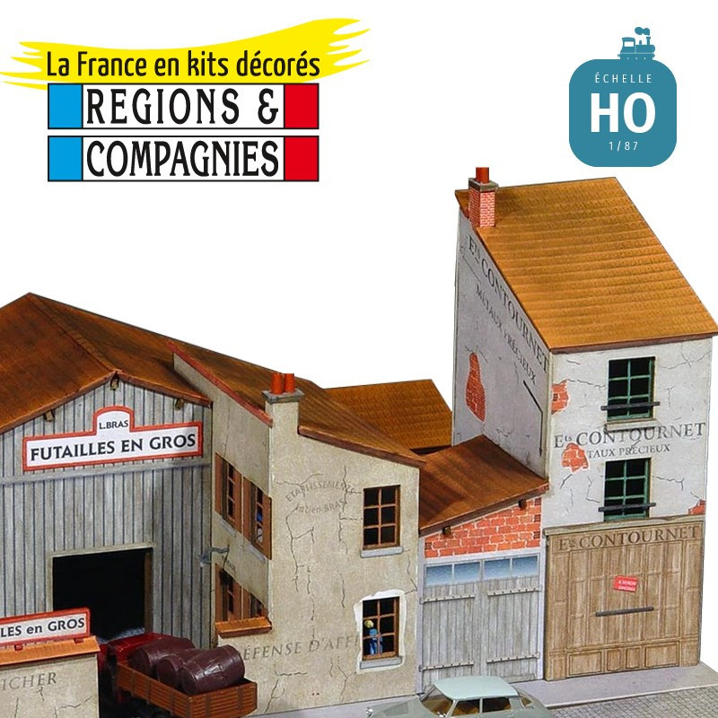 Bloc de Locaux Professionnels Anciens (Modèle 1) HO Régions et Compagnies PRO009-Maketis