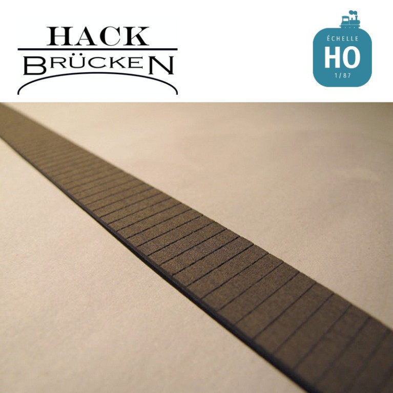 Wooden plank walkways for bridges 4 pcs 35x1,5x01 cm H0 Hack Brücken LS1