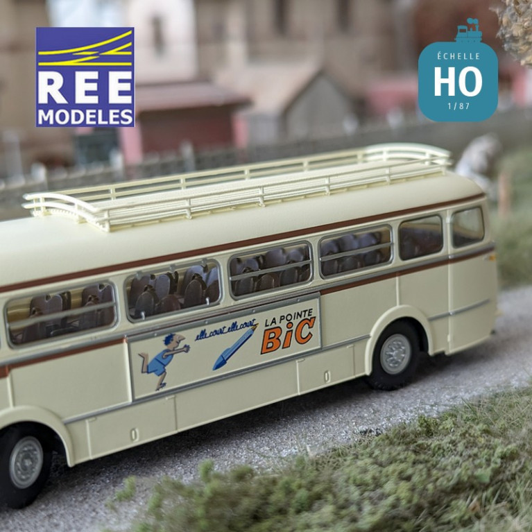 Autocar Renault R4190 Crème et Marron CEA Uniroute (75) Publicité « BIC » HO REE CB-134 - mAKETIS Autocar Renault R4190 Crème et Marron CEA Uniroute (75) Publicité « BIC » HO REE CB-134 - mAKETIS
