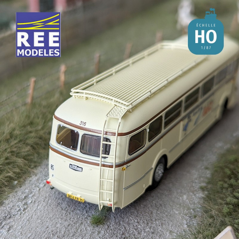 Autocar Renault R4190 Crème et Marron CEA Uniroute (75) Publicité « BIC » HO REE CB-134 - mAKETIS Autocar Renault R4190 Crème et Marron CEA Uniroute (75) Publicité « BIC » HO REE CB-134 - mAKETIS