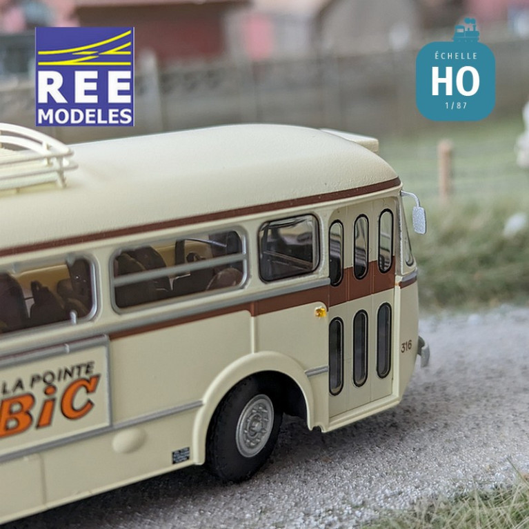 Autocar Renault R4190 Crème et Marron CEA Uniroute (75) Publicité « BIC » HO REE CB-134 - mAKETIS Autocar Renault R4190 Crème et Marron CEA Uniroute (75) Publicité « BIC » HO REE CB-134 - mAKETIS