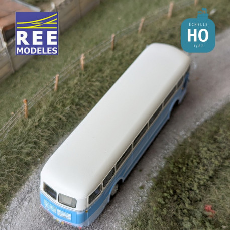 Autocar Renault R4190 Bleu et Blanc Transport dEnfants (82) HO REE CB-131