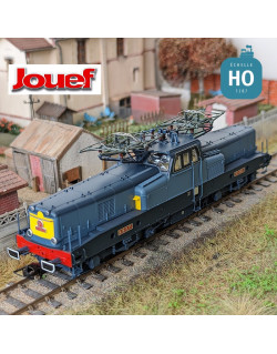 Locomotive électrique BB 12013 livrée bleue/jaune avec plaques rouges SNCF Ep III Analogique HO Jouef HJ2449 - Maketis