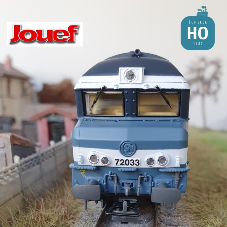 Locomotive diesel CC72033 bleue logo "nouille" SNCF Ep IV-V Analogique HO Jouef HJ2603 - Maketis