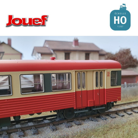 Autorail diesel EAD X 4317 et XR 8517 livrée rouge/beige SNCF Ep IV Analogique HO Jouef HJ2614 - Maketis