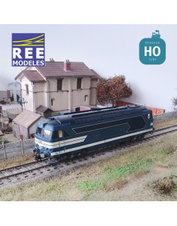 Locomotive diesel BB 67414 Chalindrey Bleue avec plaques Ep IV-V Digital sonore et fumée HO REE MB-166S - Maketis