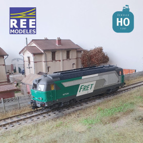 Locomotive diesel BB 67539 Nevers "Fret" Ep V Analogique HO REE MB-168 - Maketis