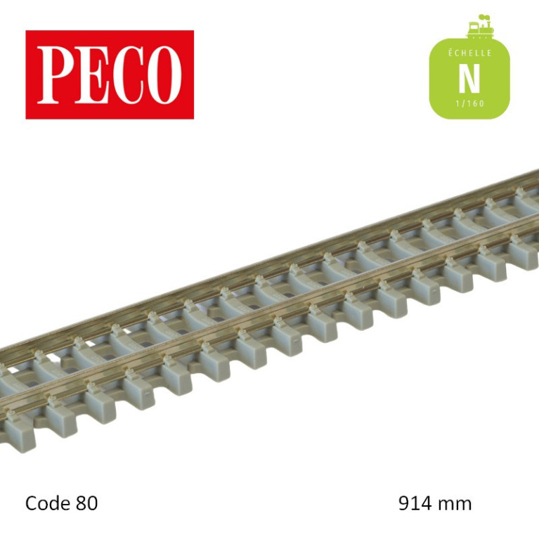 Rail flexible StreamLine 914mm traverses béton Code 80 N Peco SL-303 - Maketis