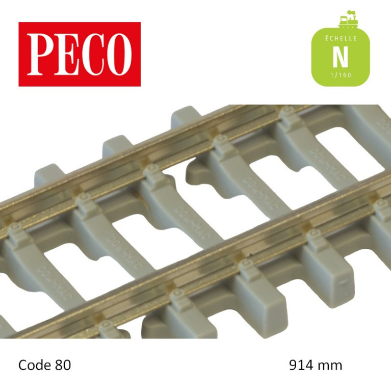 Rail flexible StreamLine 914mm traverses béton Code 80 N Peco SL-303 - Maketis