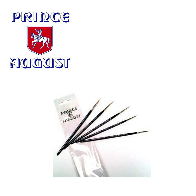 Set de 5 pinceaux Synthétiques Prince August PASP3
