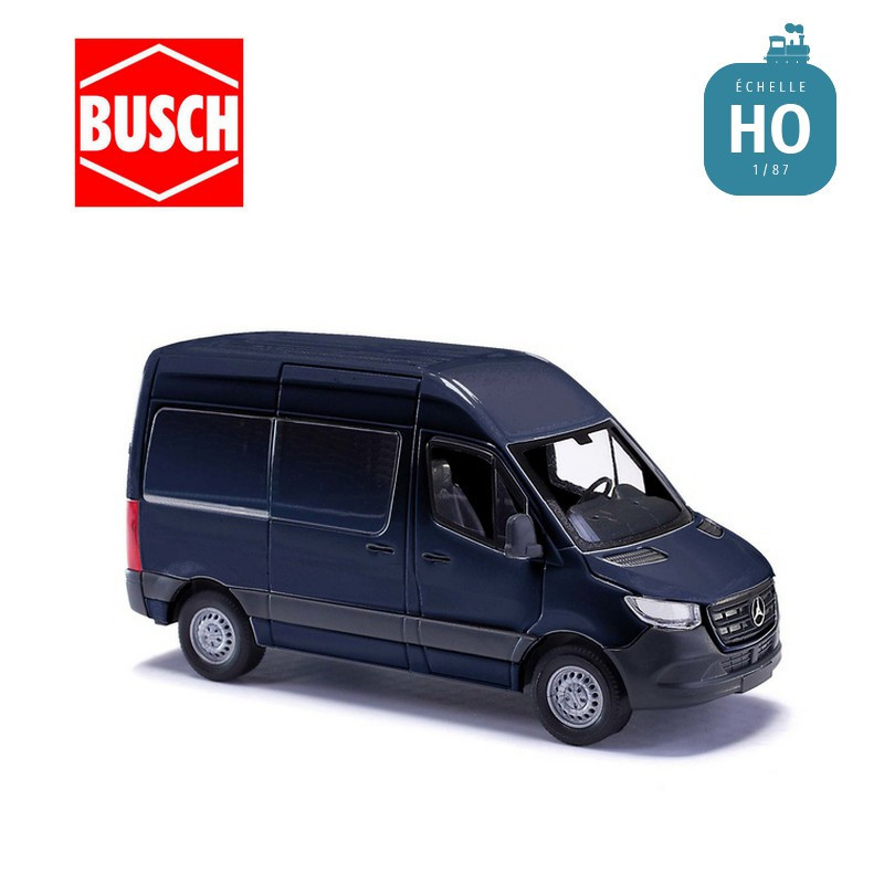 Mercedes-Benz Sprinter toit surélevé Bleu HO Busch 54001 - Maketis