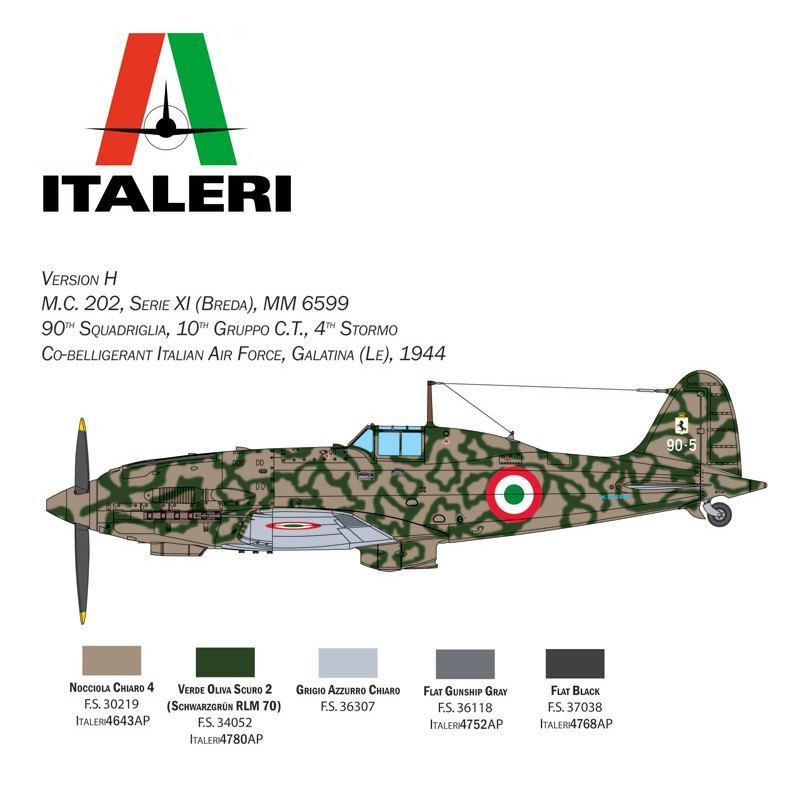 Avion de chasse Macchi MC.202 Folgore 1/32 Italeri 2518-Maketis