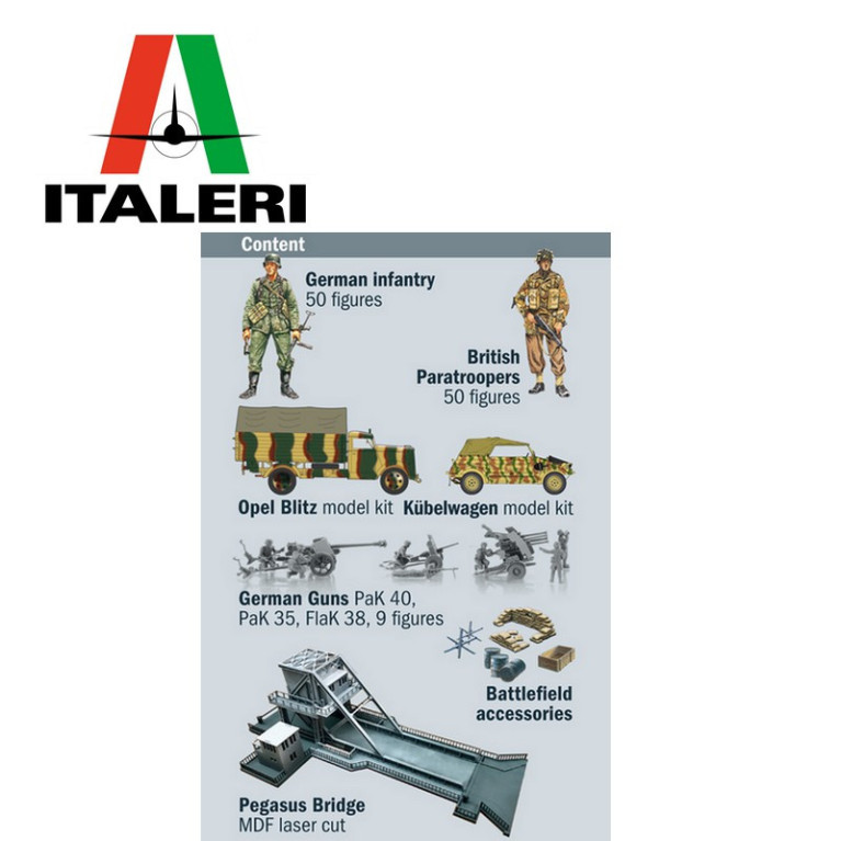 Bataille de Normandie Pegasus Bridge 1/72 Italeri 6194-Maketis Bataille de Normandie Pegasus Bridge 1/72 Italeri 6194-Maketis