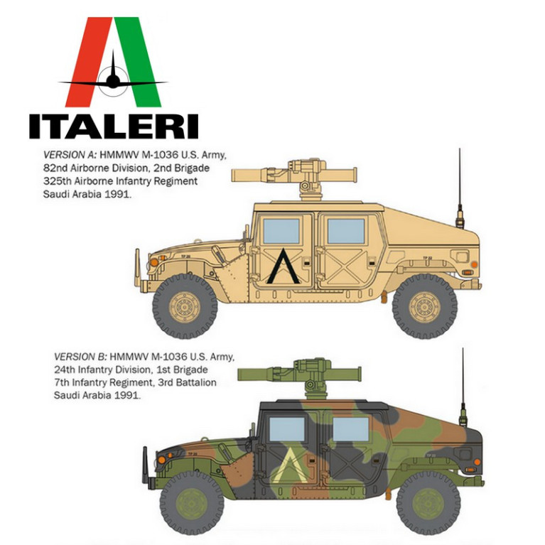 Véhicule blindé HMMWV M966 Tow Carrier 1/35 Italeri 6598-Maketis Véhicule blindé HMMWV M966 Tow Carrier 1/35 Italeri 6598-Maketis