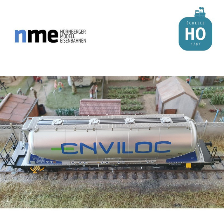 Zementsilowagen Uacns "ENVILOC" silber EP VI H0 NME 503841 - Maketis