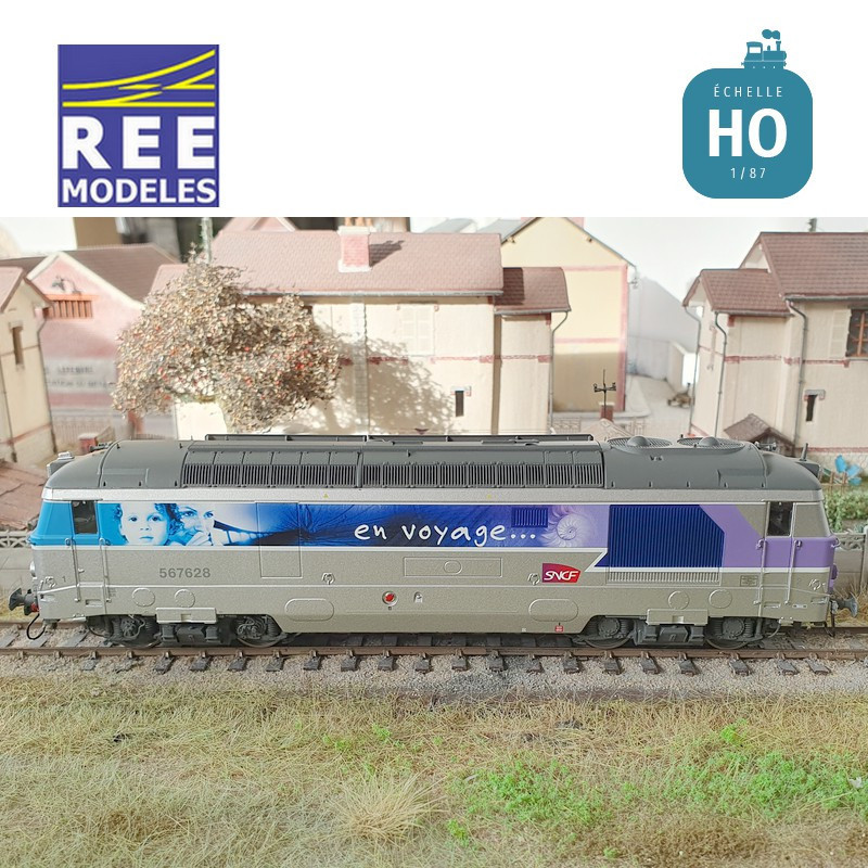 Locomotive diesel BB 67628 Nevers "en voyage" Ep V-VI Digital sonore et fumée HO REE MB-169S - Maketis