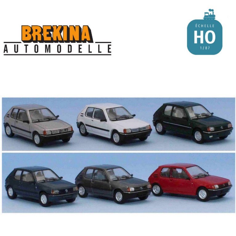 Coffret 6 Peugeot 205 berlines HO Brekina 6300 - Maketis Coffret 6 Peugeot 205 berlines HO Brekina 6300 - Maketis
