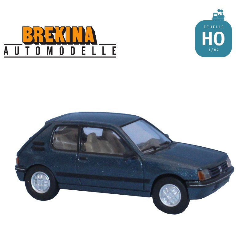 Peugeot 205 XR Bleu Ming métallisé HO Brekina 6304 - Maketis