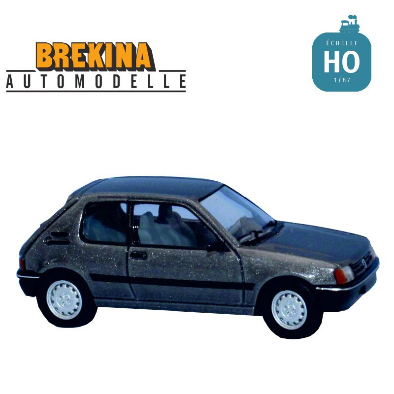 Peugeot 205 XT Gris Wincheser métallisé HO Brekina 6305 - Maketis