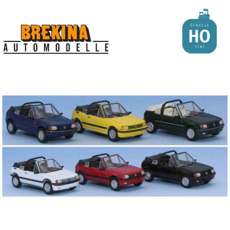 Coffret 6 Peugeot 205 cabriolets HO Brekina 6320 - Maketis Coffret 6 Peugeot 205 cabriolets HO Brekina 6320 - Maketis