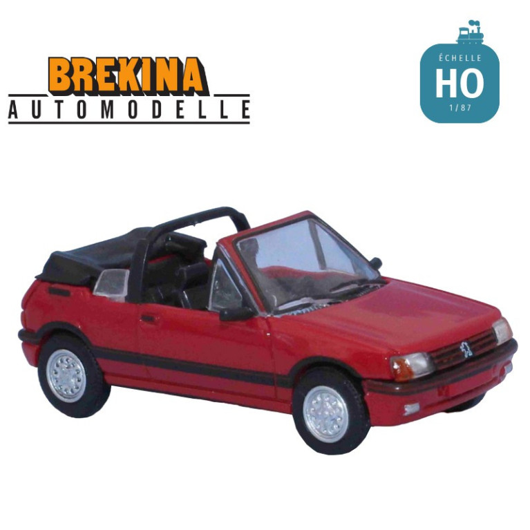 Peugeot 205 cabriolet CTI 1,6l Rouge Vallelunga HO Brekina 6333 - Maketis