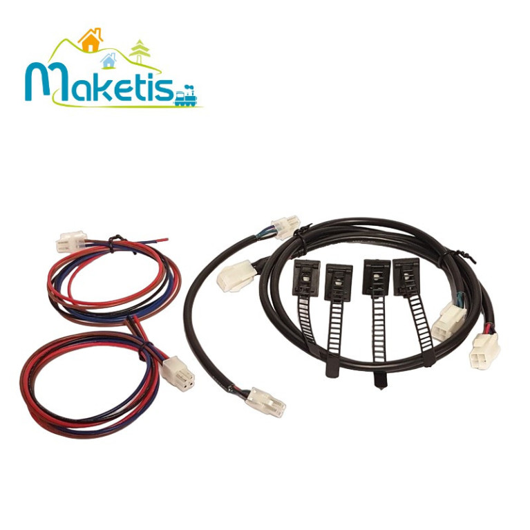 Pack câblage Feeder 4 fils module 59x59 cm et angle 45° Maketis MOD10002