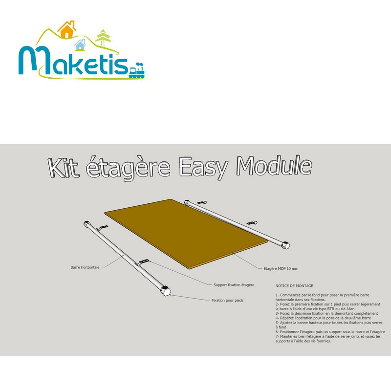 Etagère pour Easy Module Maketis 118x59 cm MOD50400  - Maketis