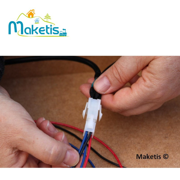 Pack câblage Feeder 4 fils module 59x59 cm et angle 45° Maketis MOD10002-Maketis