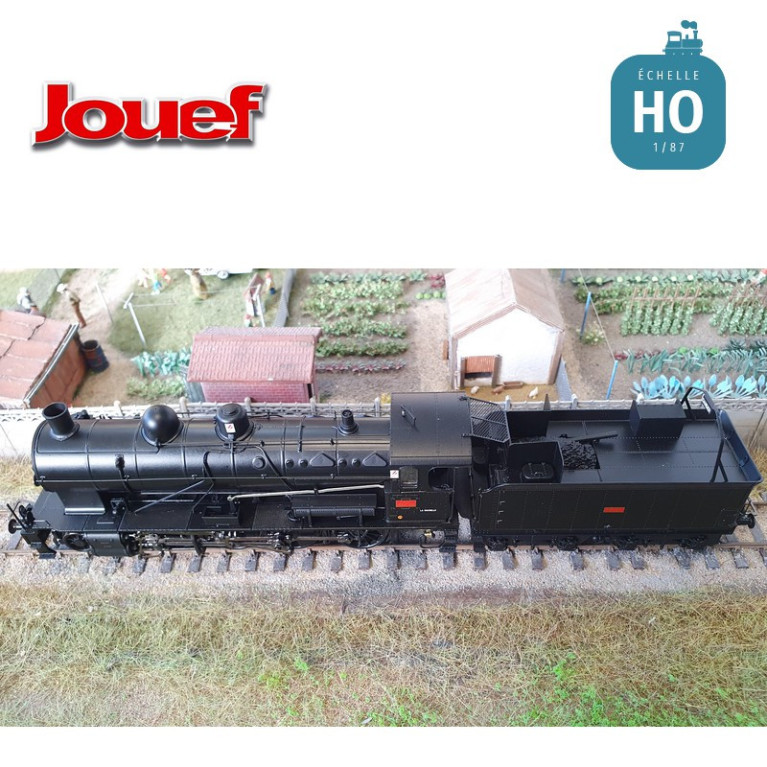 Locomotive à vapeur 140 C 158 avec tender 18 B 521 noire SNCF Ep III Digital son HO Jouef HJ2416S - Maketis