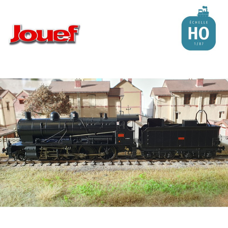 Locomotive à vapeur 140 C 158 avec tender 18 B 521 noire SNCF Ep III Analogique HO Jouef HJ2416 - Maketis