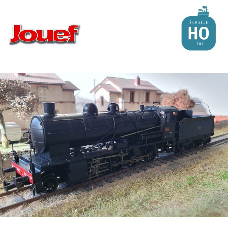 Locomotive à vapeur 140 C 158 avec tender 18 B 521 noire SNCF Ep III Analogique HO Jouef HJ2416 - Maketis