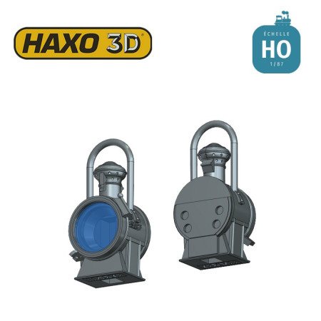 Lanternes locomotive type 9Lbis verre bleu Ep II-III 2 pcs HO Haxo 3D 344001 - Maketis Lanternes locomotive type 9Lbis verre bleu Ep II-III 2 pcs HO Haxo 3D 344001 - Maketis
