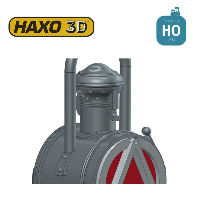 Lanternes feu de fin de convoi type 9LQ rouge + Leds CMS + triangle 2 pcs Ep II-III Expert HO Haxo 3D 344010 - Maketis
