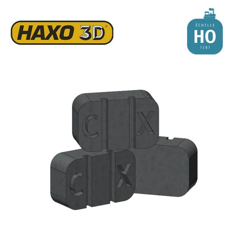 Briquettes Carmaux (CX) 50 pcs HO Haxo 3D 344042 - Maketis Briquettes Carmaux (CX) 50 pcs HO Haxo 3D 344042 - Maketis
