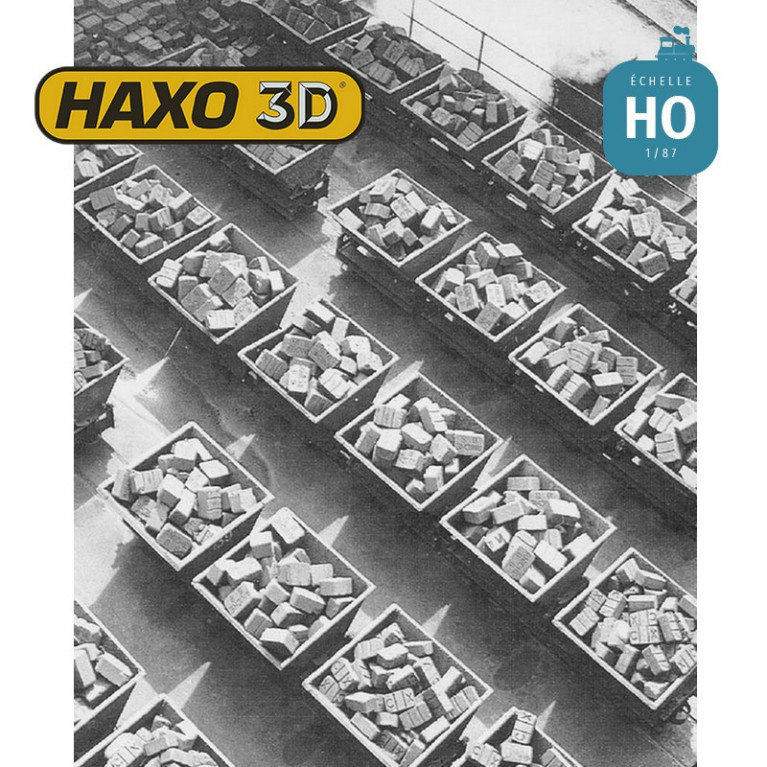 Briquettes Carmaux (CX) 50 pcs HO Haxo 3D 344042 - Maketis Briquettes Carmaux (CX) 50 pcs HO Haxo 3D 344042 - Maketis