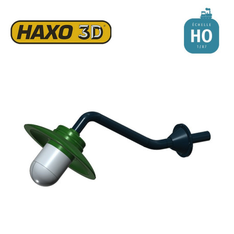 Appliques d'extérieur sur potence en col de cygne longue (sans Led) 2 pcs HO Haxo 3D 349022 - Maketis