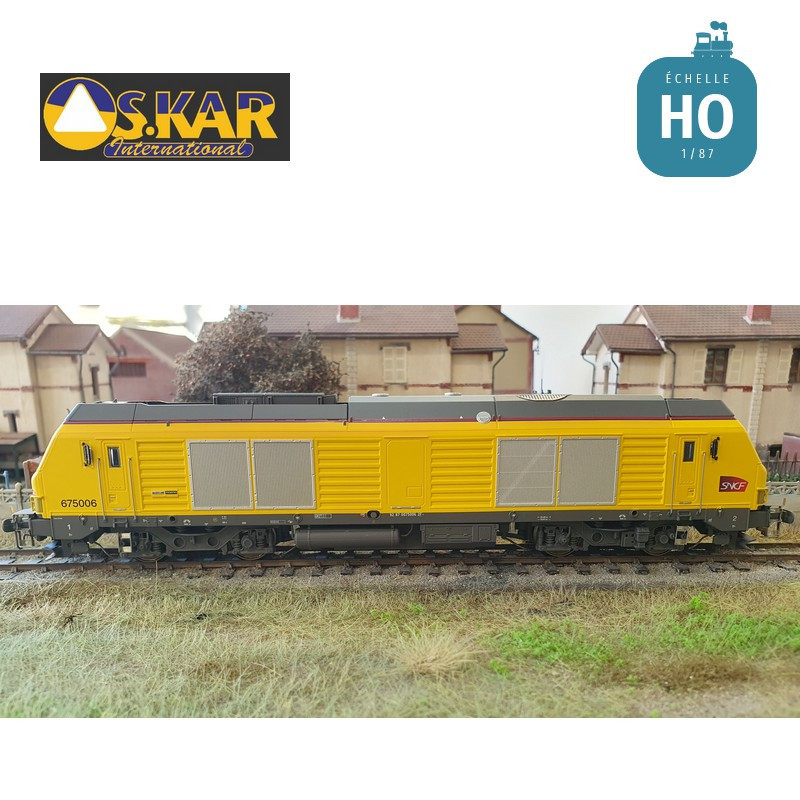 Locomotive Diesel BB 675006 SNCF jaune EP VI Analogique HO Os.kar OS7503-Maketis